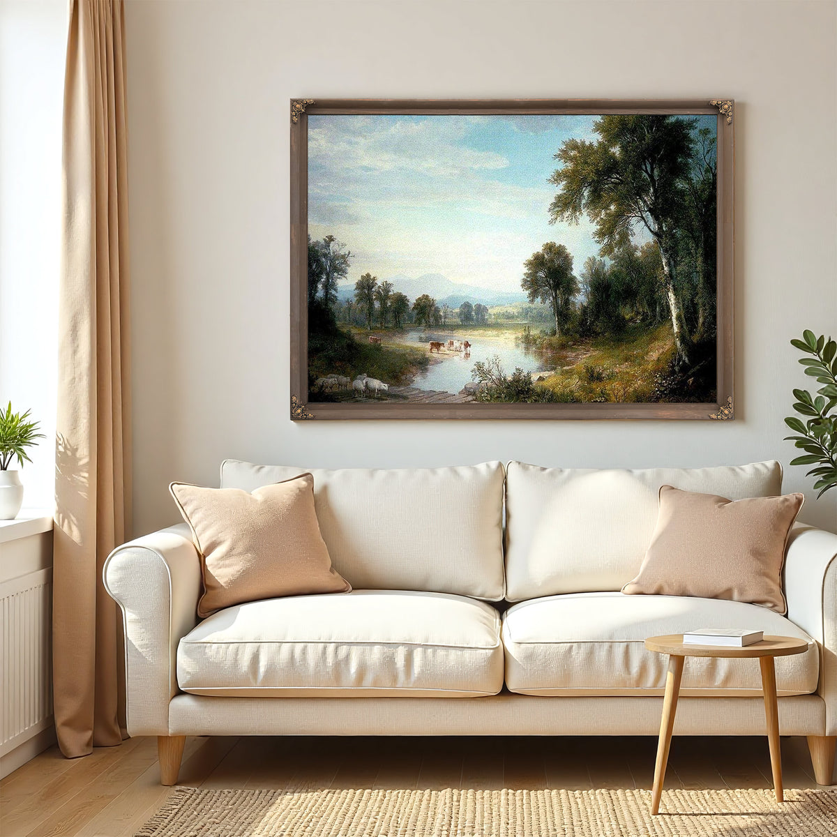 River Landscape By Asher B Durand