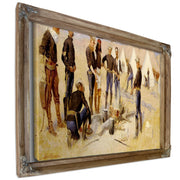 Roasting The Christmas Beef In A Cavalry Camp by Frederic Remington