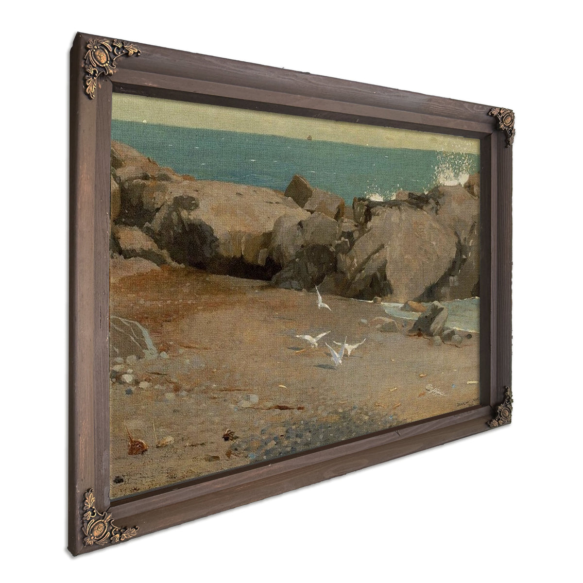 Rocky Coast And Gulls 1869 By Winslow Homer