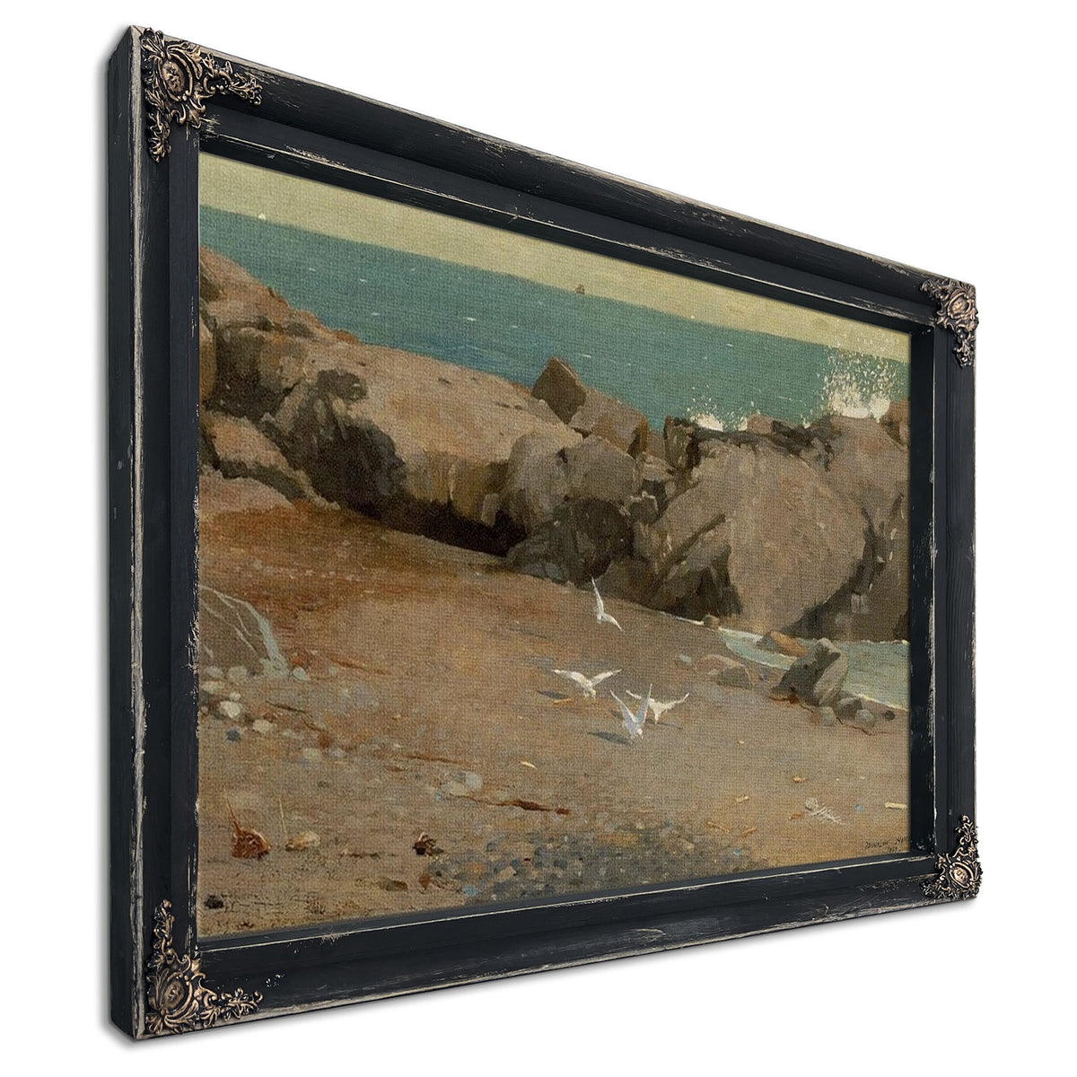 Rocky Coast And Gulls 1869 By Winslow Homer