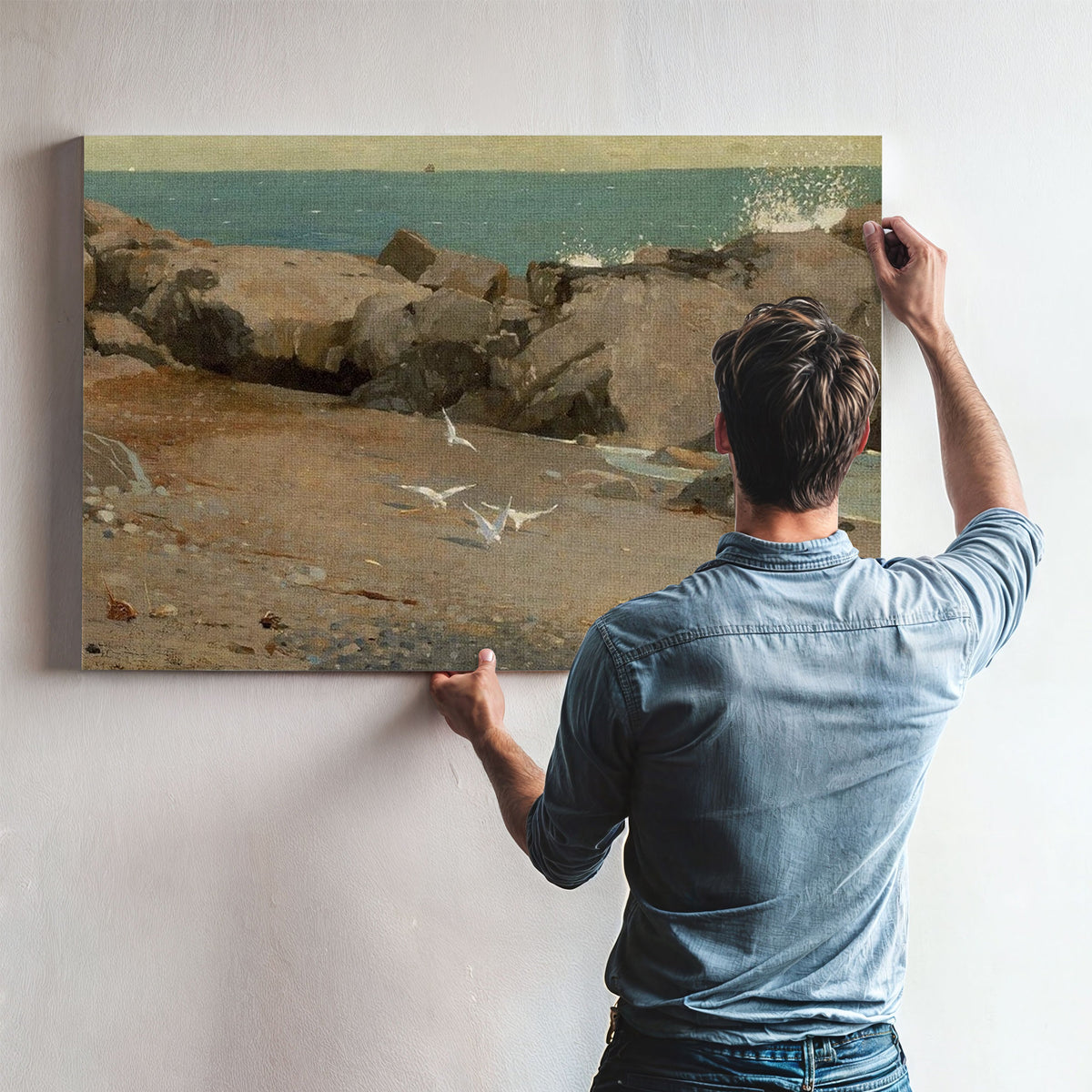 Rocky Coast And Gulls 1869 By Winslow Homer