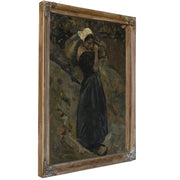 A Peasant Woman Carrying Sack By Roland Holst
