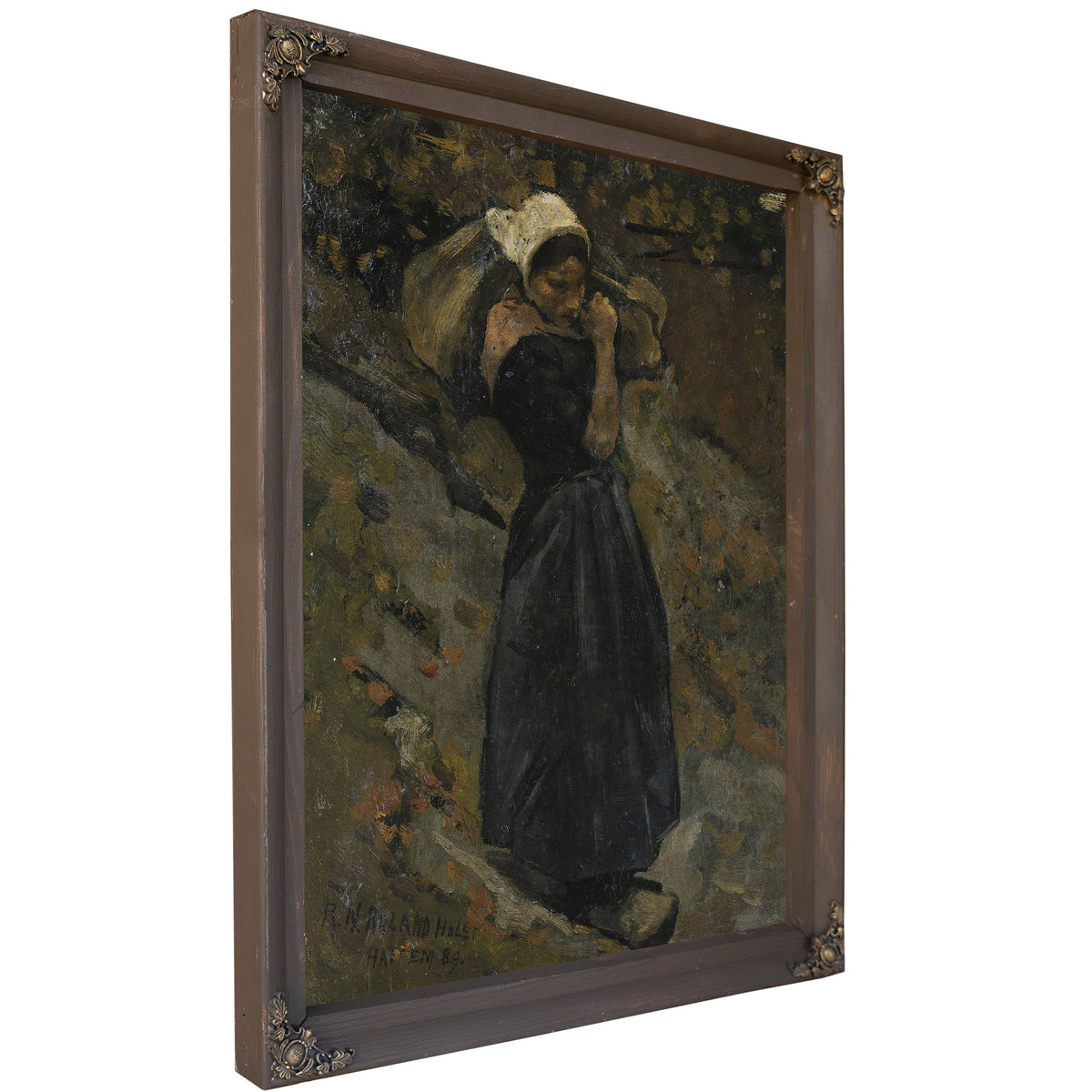 A Peasant Woman Carrying Sack By Roland Holst