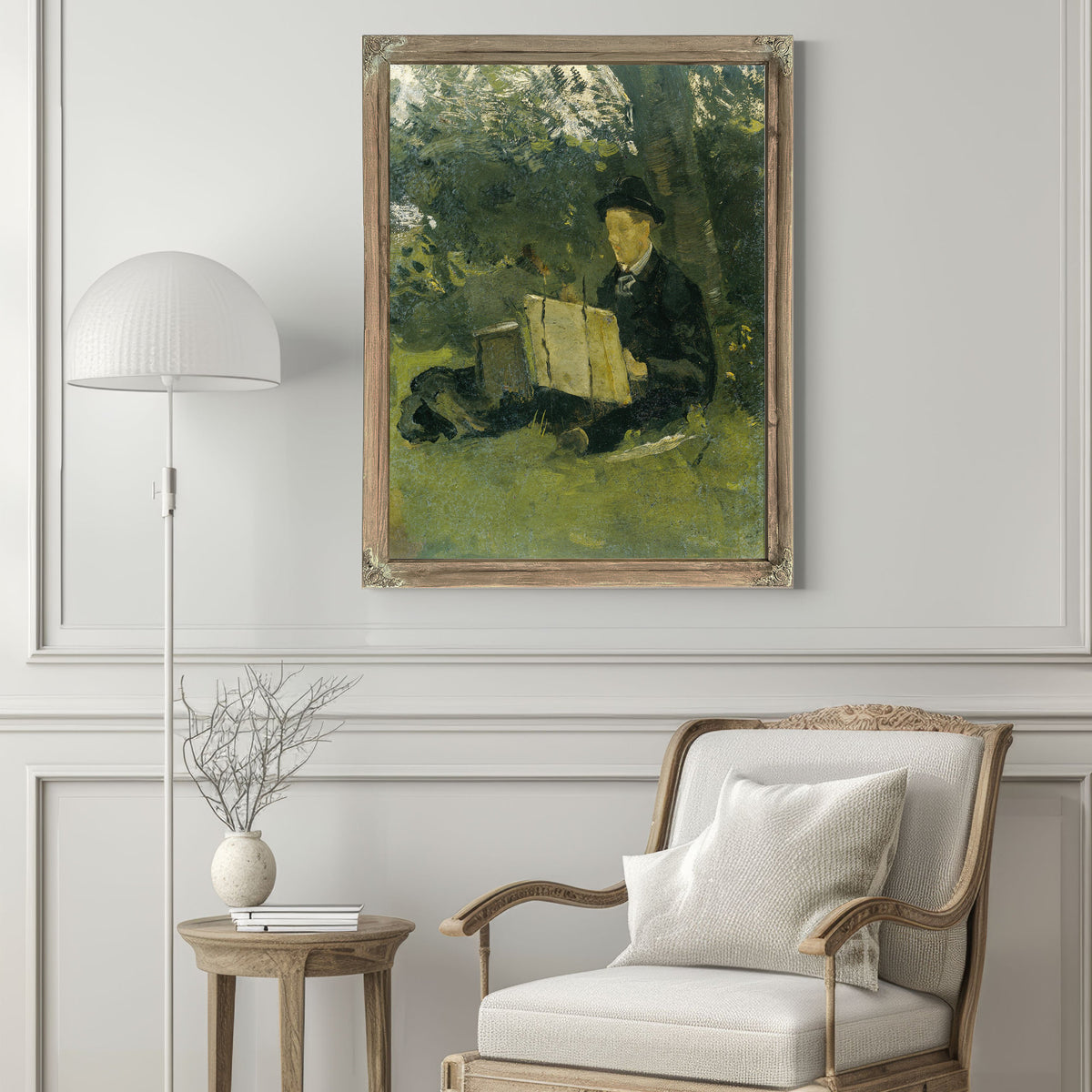 Jan Verkade Painting Under Tree Hattem By Roland Holst