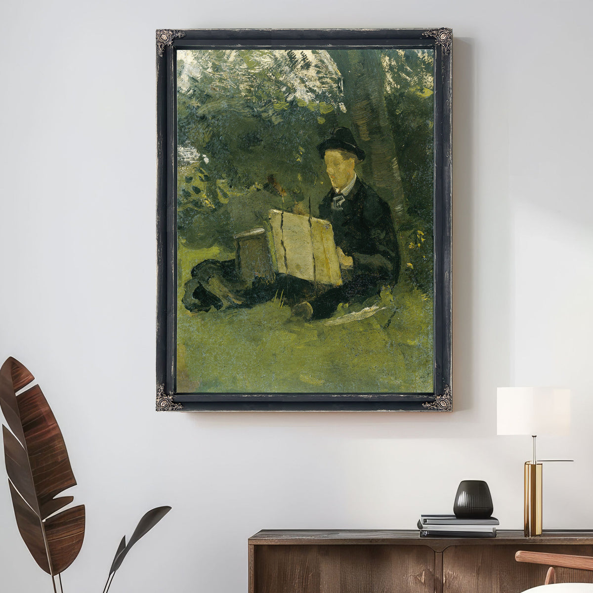 Jan Verkade Painting Under Tree Hattem By Roland Holst
