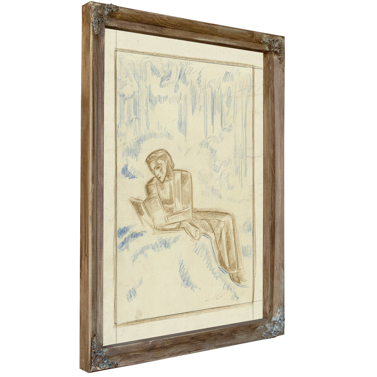 Lezende Vrouw Een Boslandschap By Roland Holst
