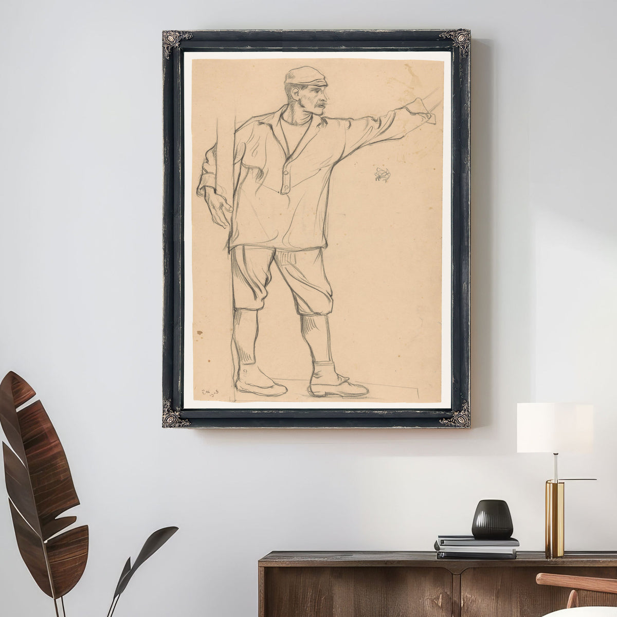 Staande Man Met Uitgestrekte Arm By Roland Holst