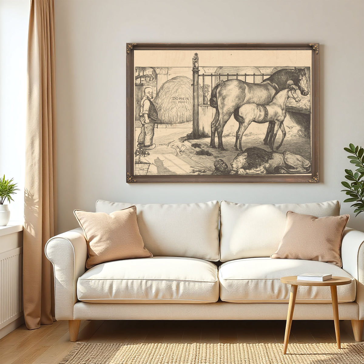 Twee Paarden Bij Een Hooiruif Een Stal By Roland Holst