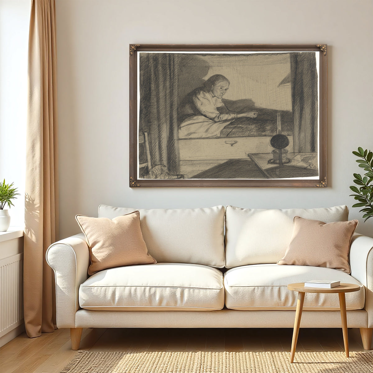 Vrouw Hogerhuis Zittend Bed Eerste By Roland Holst
