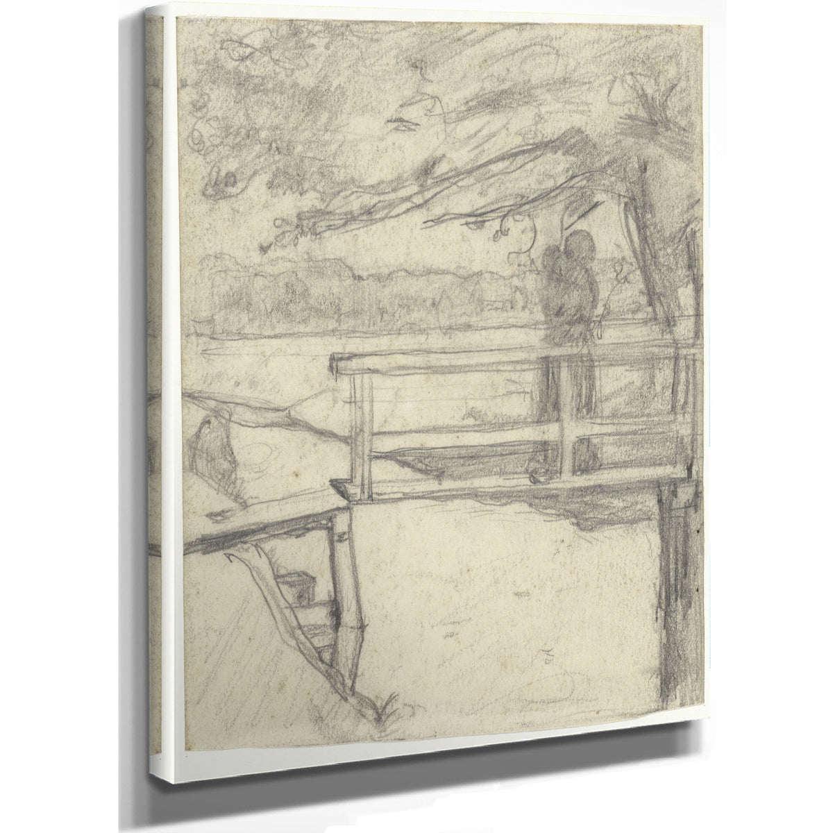 Vrouw Met Kind Op Een Bruggetje By Roland Holst