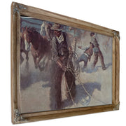 Roping Horses In The Corral By NC Wyeth