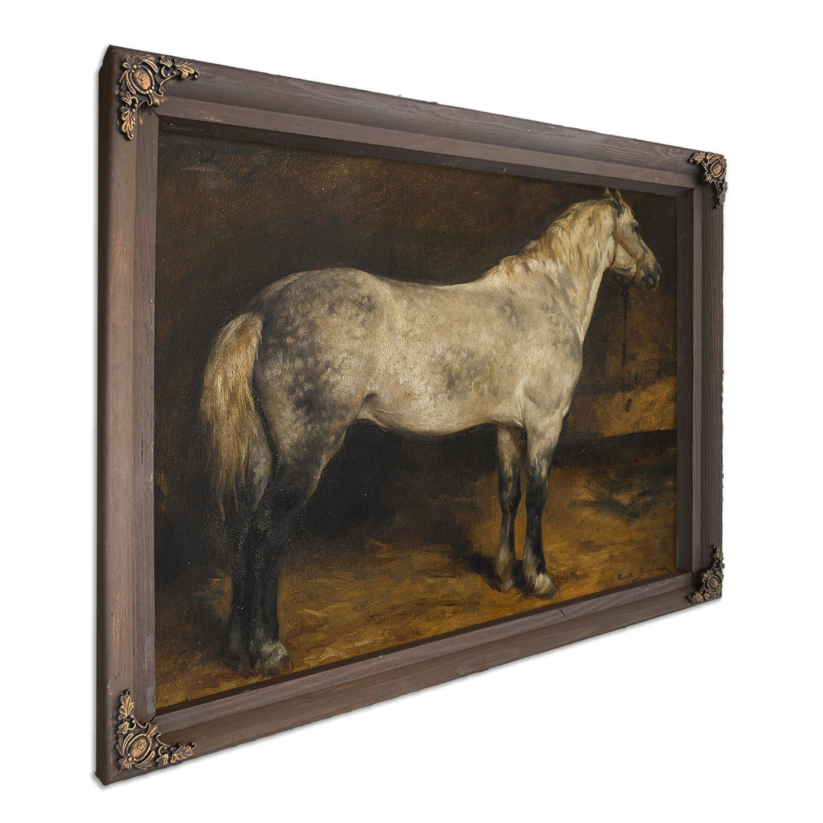 A Dapple Grey Horse By Rosa Bonheur