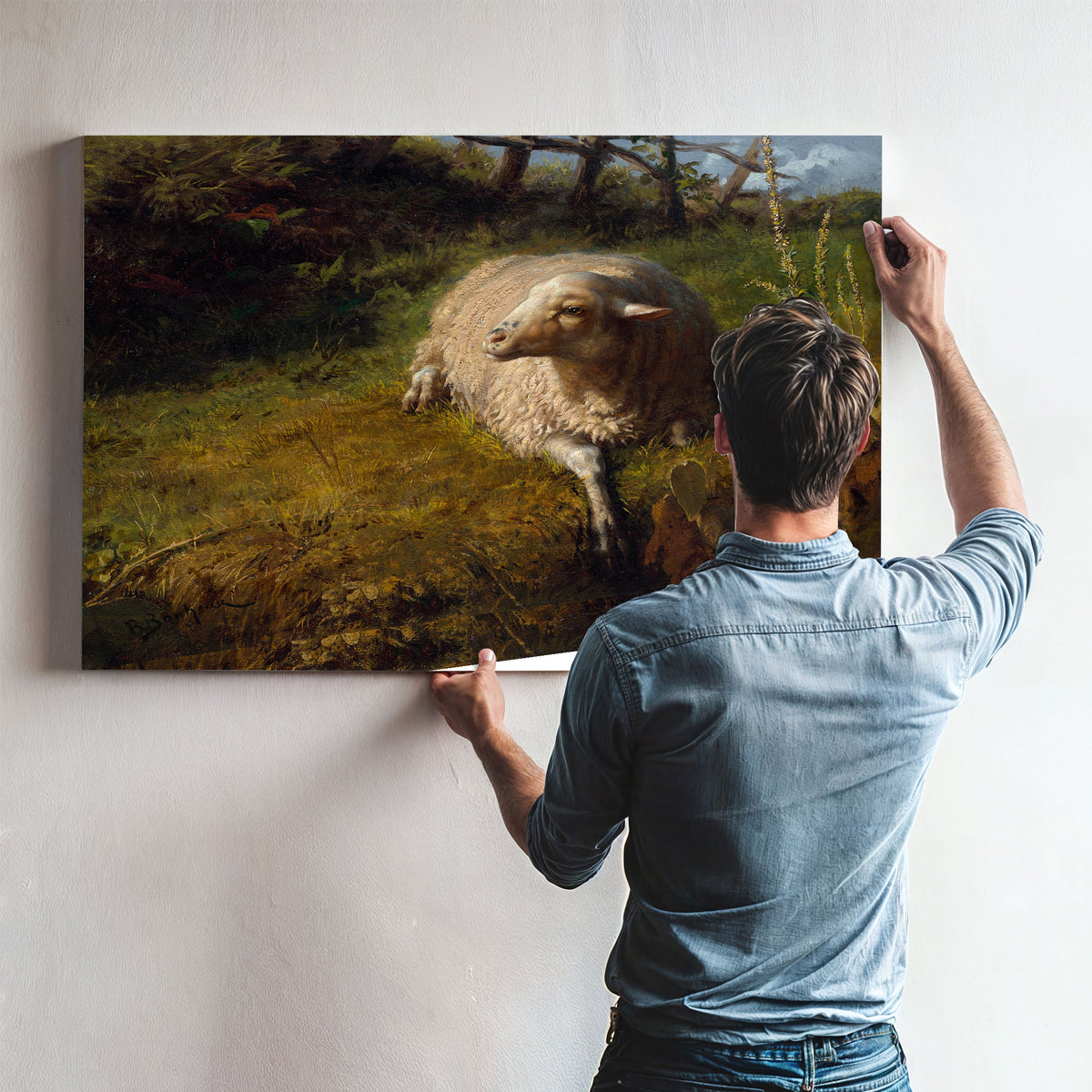 A Sheep Rest By Rosa Bonheur