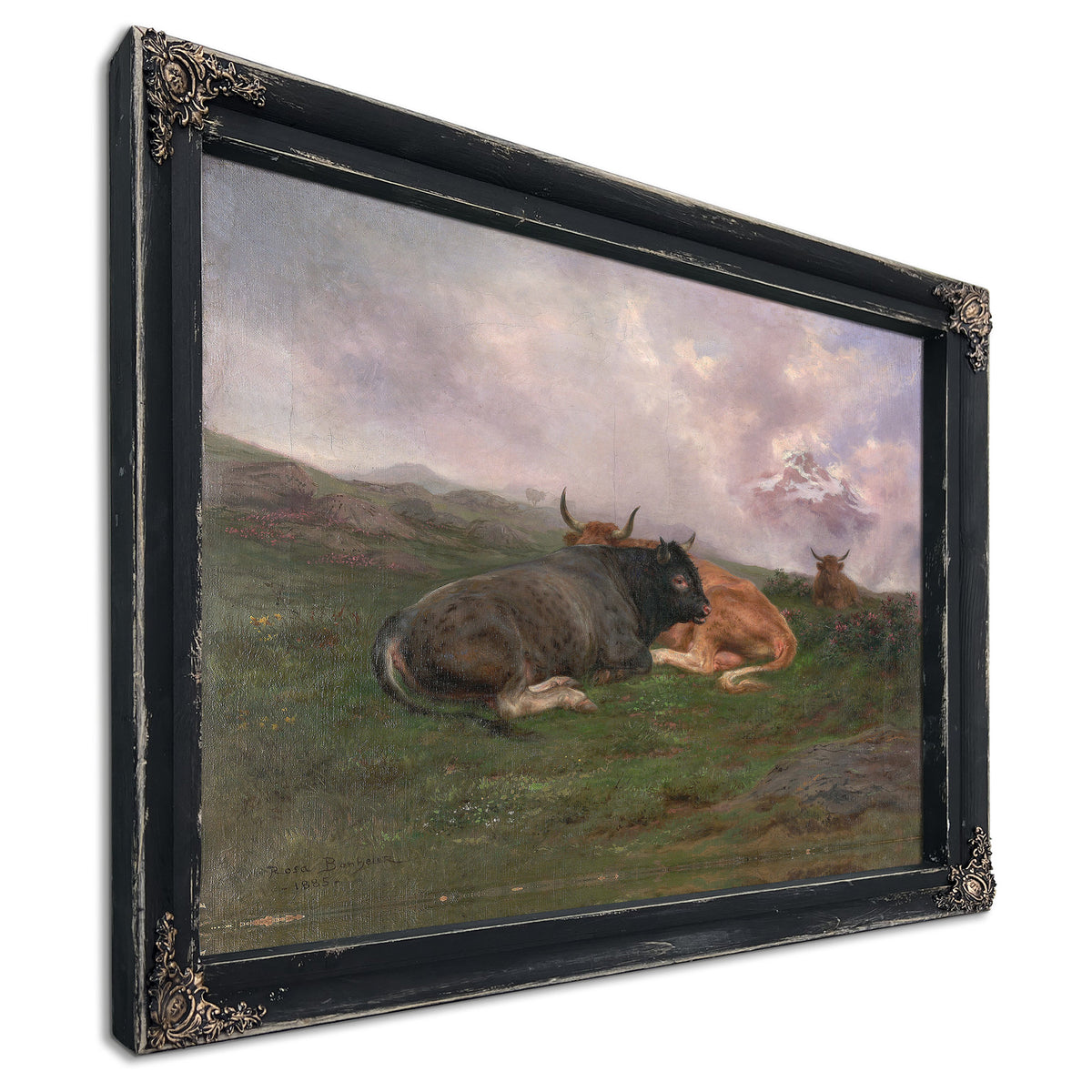 Cattle Rest a Hillside the Alps By Rosa Bonheur