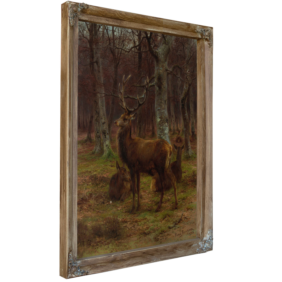 Cerf et Biches Dans la Foret Automne By Rosa Bonheur
