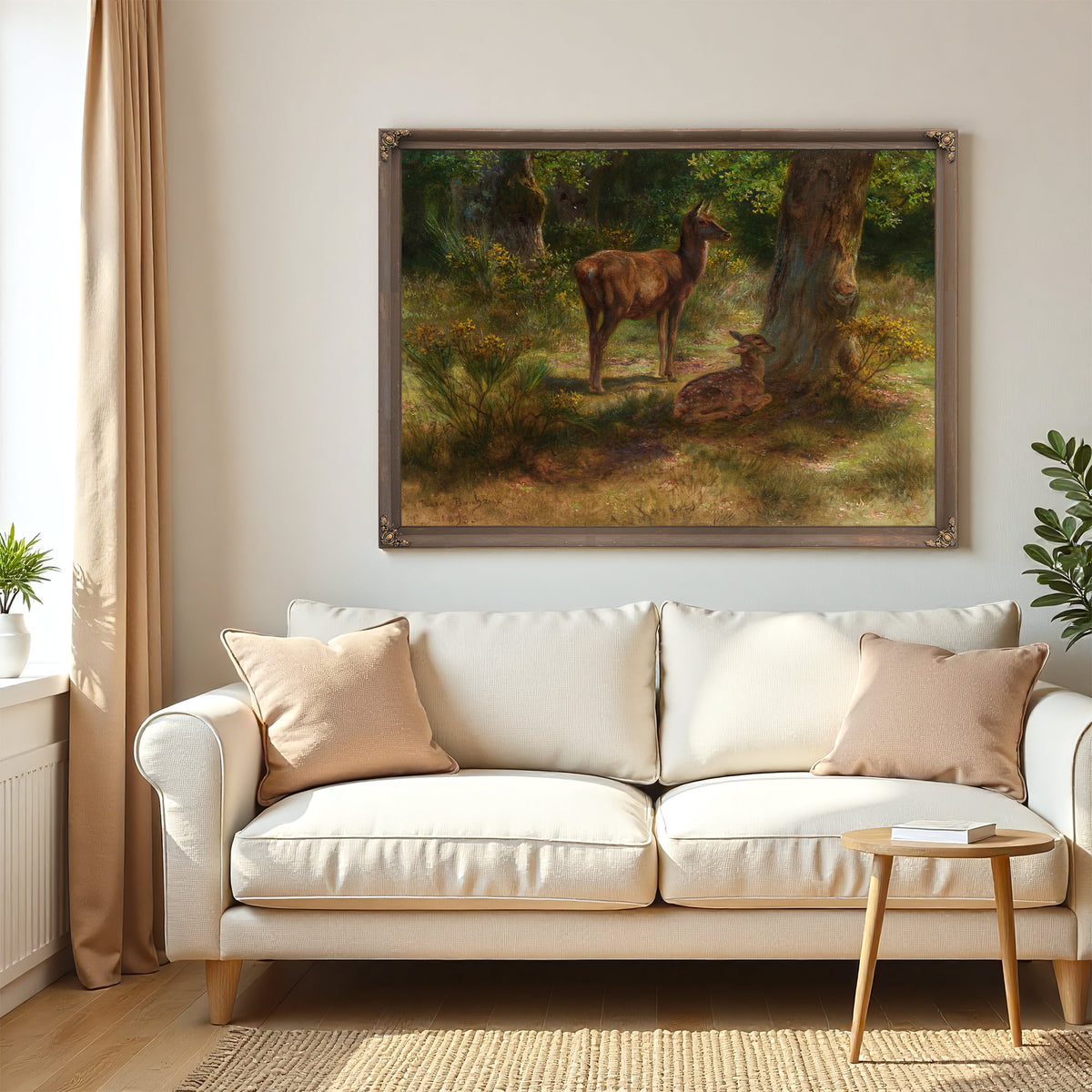 Les Cerfs et Les Fauves Dans Un Bois By Rosa Bonheur
