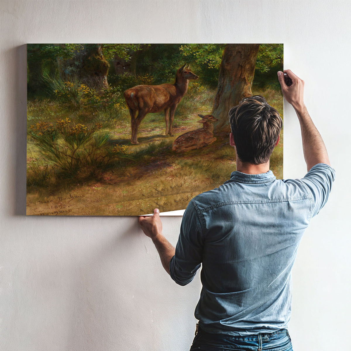 Les Cerfs et Les Fauves Dans Un Bois By Rosa Bonheur