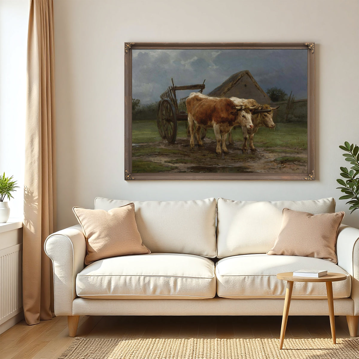 Oxen Pulling Cart By Rosa Bonheur