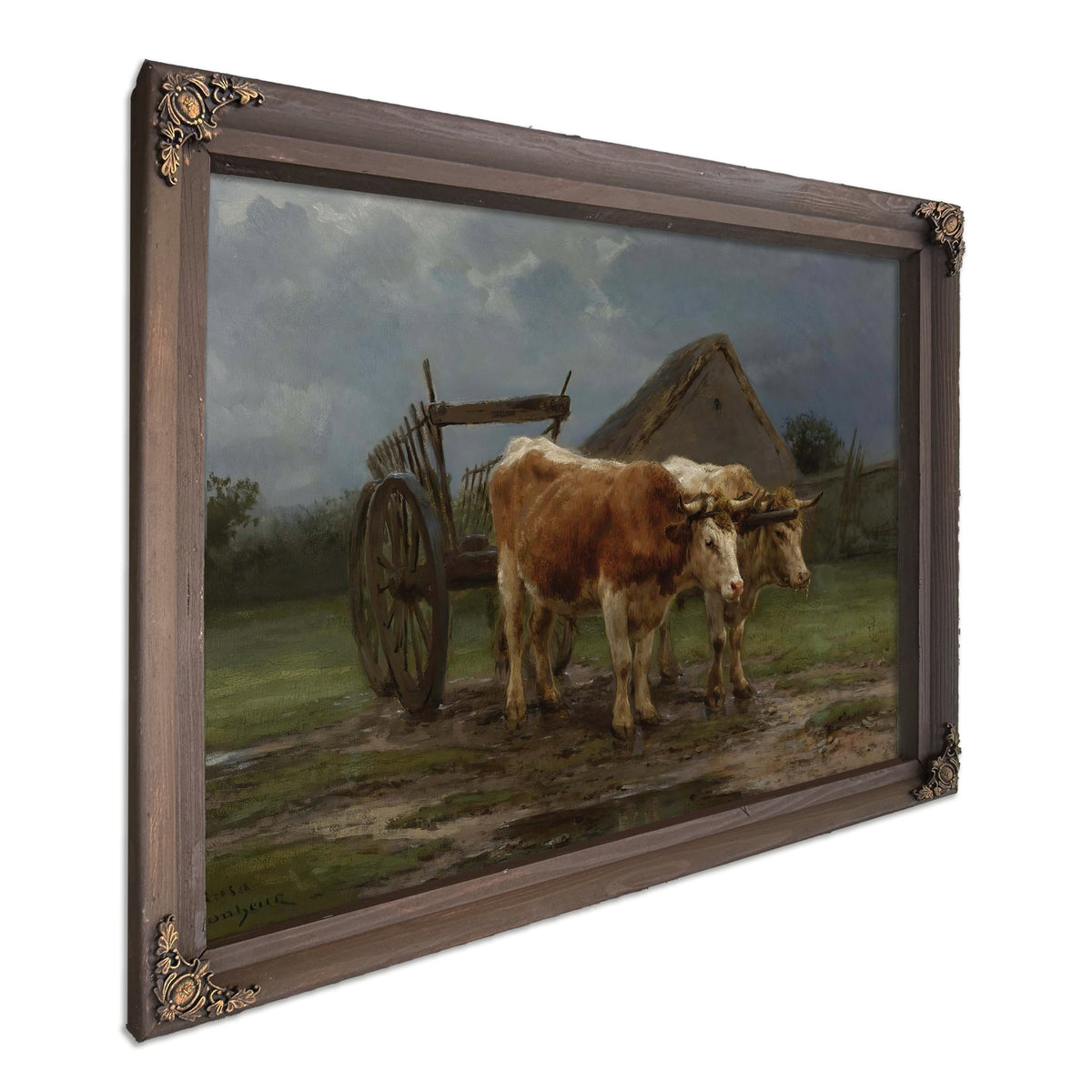 Oxen Pulling Cart By Rosa Bonheur
