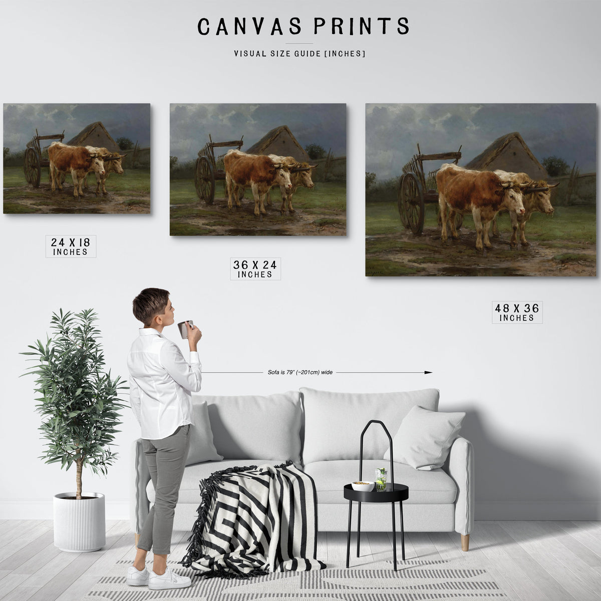 Oxen Pulling Cart By Rosa Bonheur