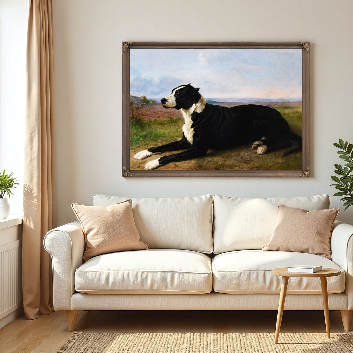 Portrait a Mastiff Labrador a By Rosa Bonheur