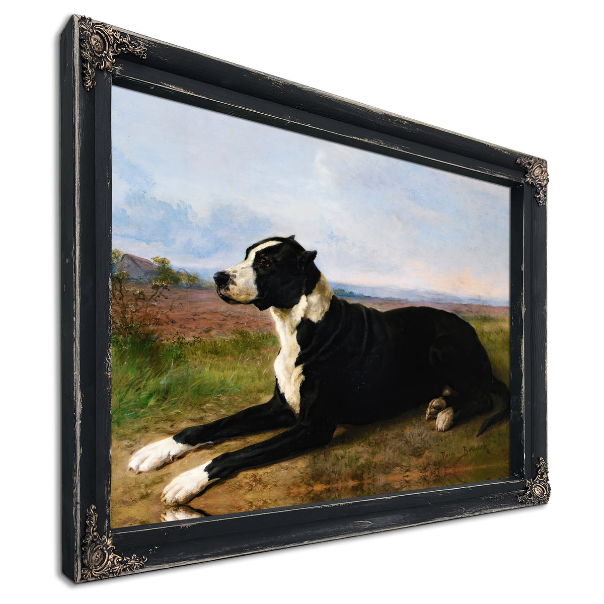 Portrait a Mastiff Labrador a By Rosa Bonheur