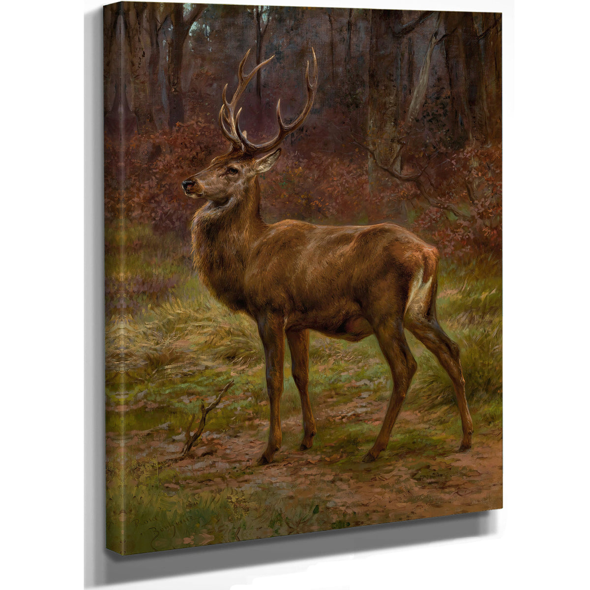 Stag an Autumn Landscape By Rosa Bonheur