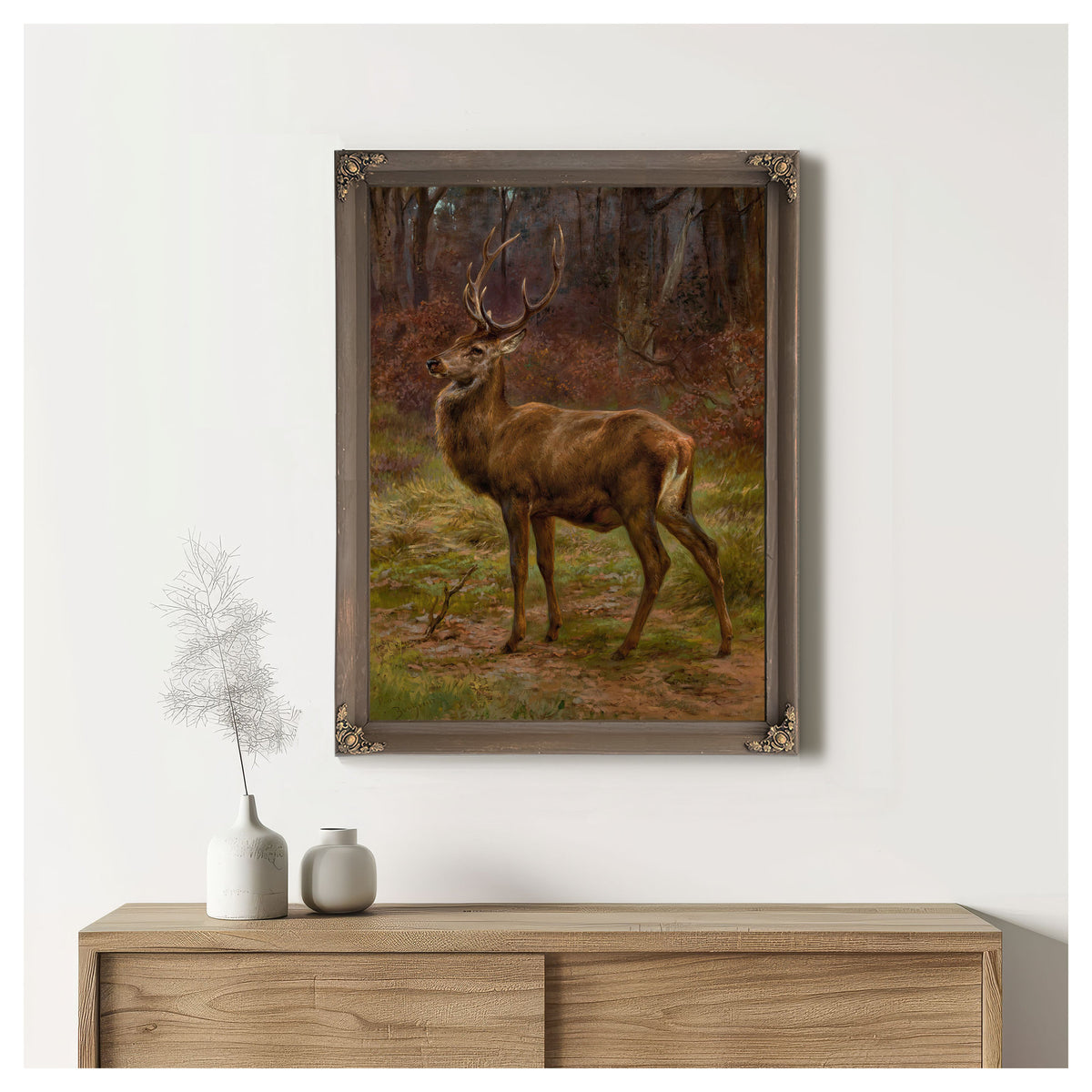 Stag an Autumn Landscape By Rosa Bonheur