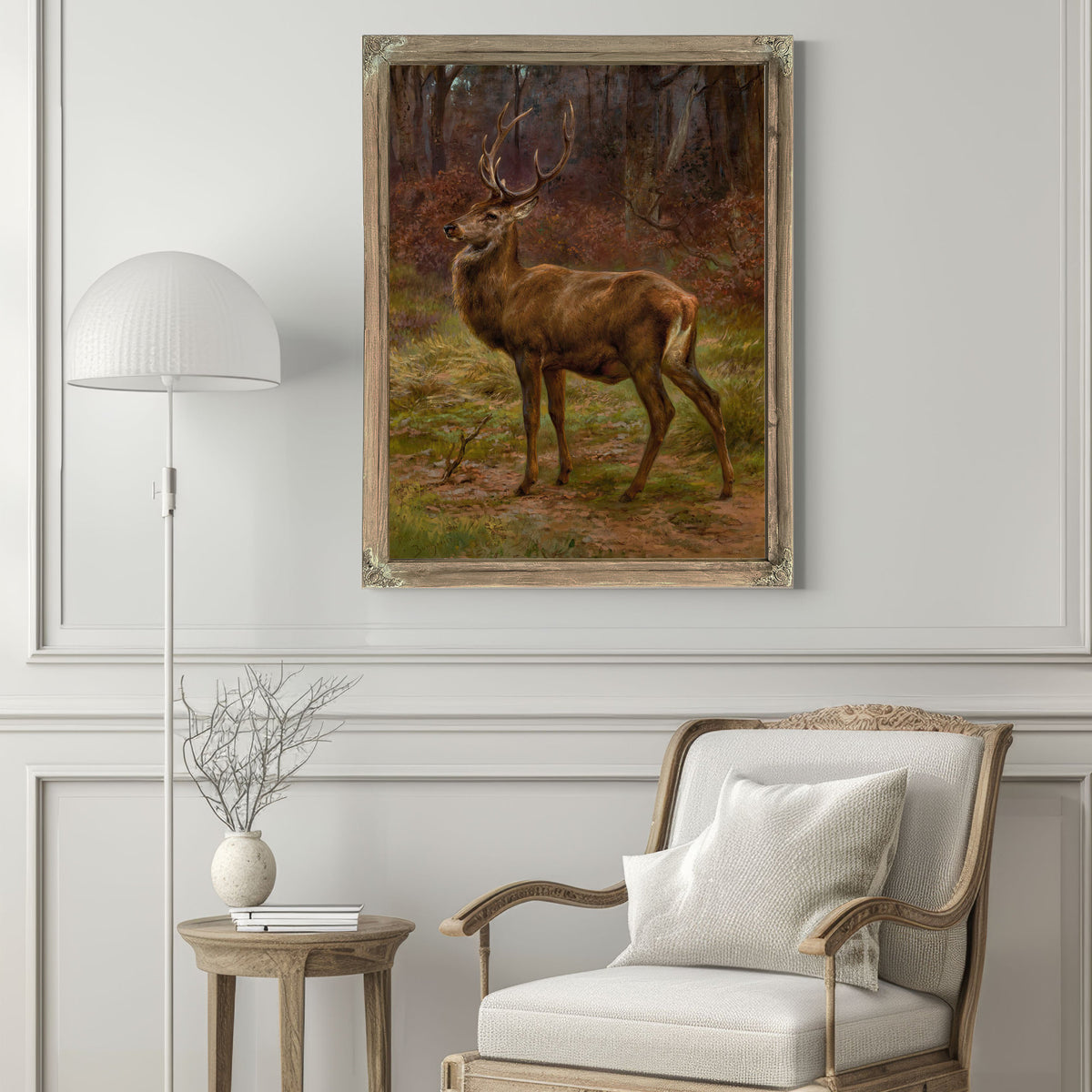 Stag an Autumn Landscape By Rosa Bonheur