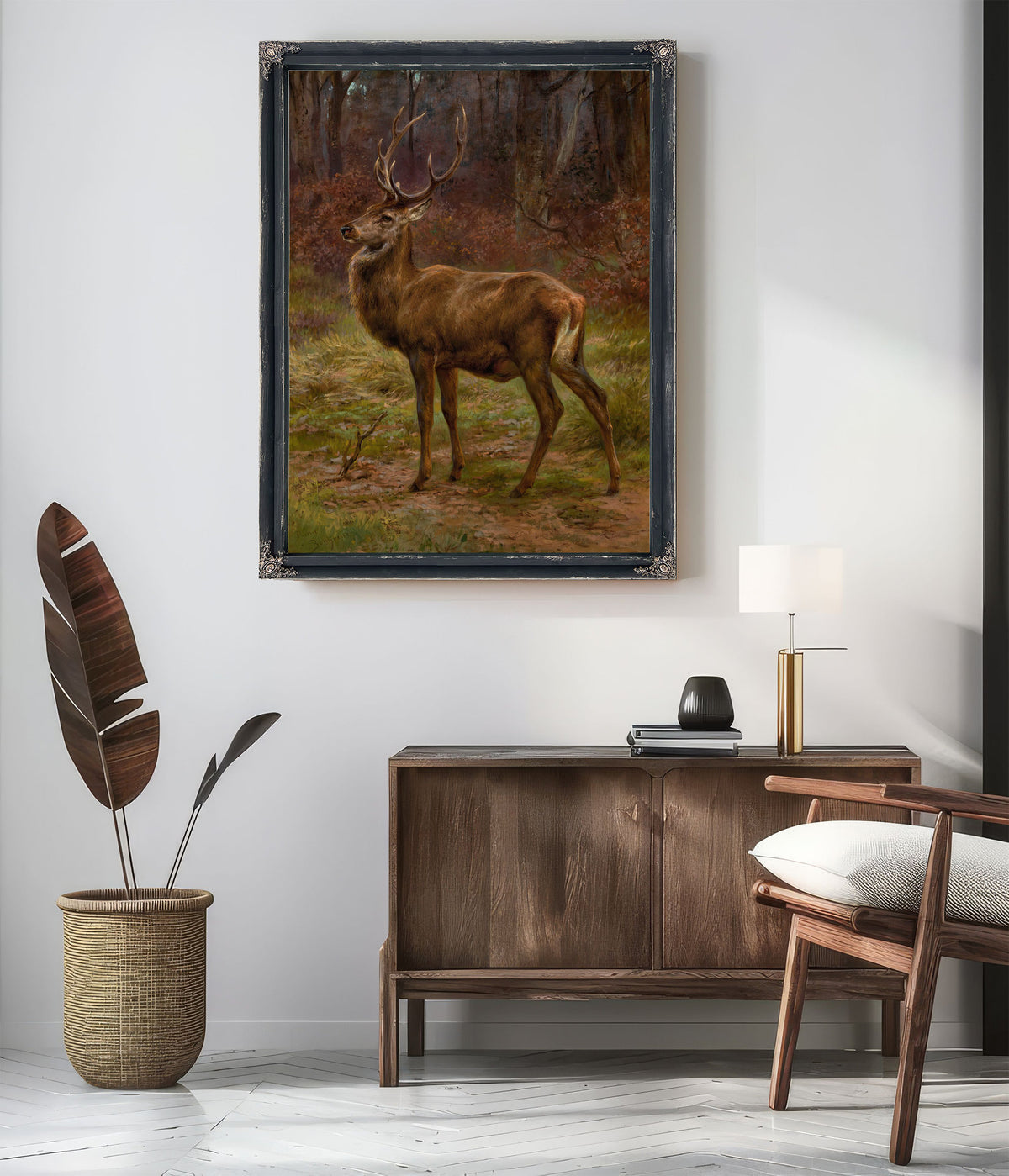 Stag an Autumn Landscape By Rosa Bonheur