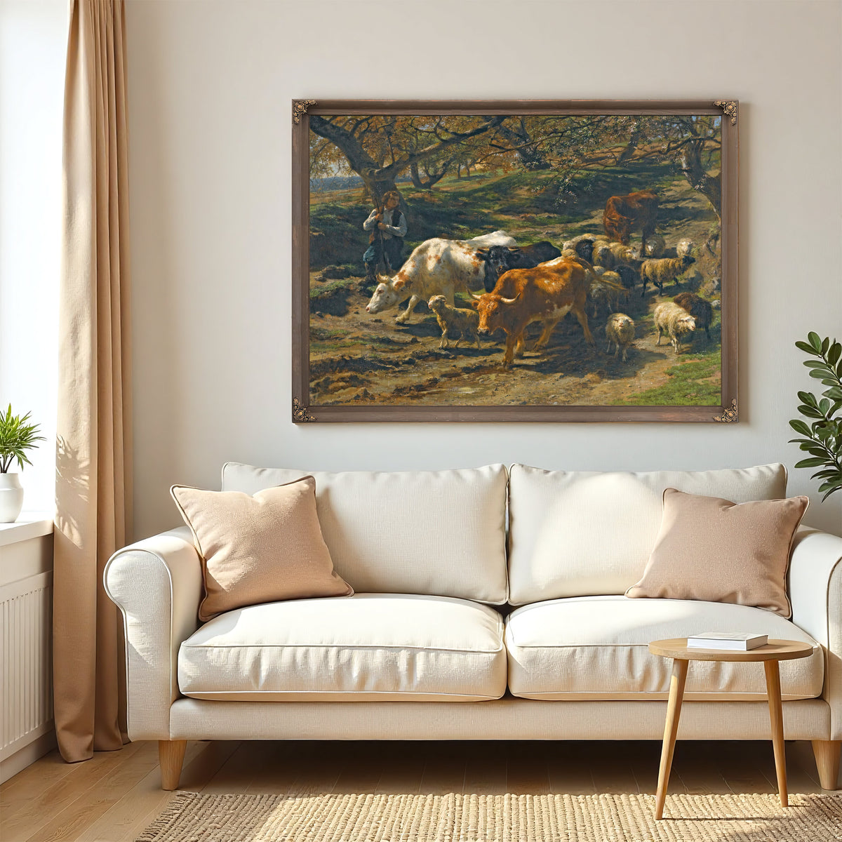 Un Berger Avec Son Troupeau By Rosa Bonheur