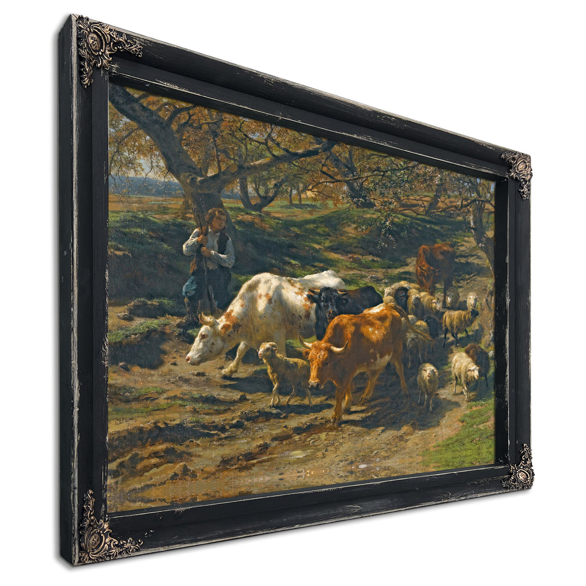 Un Berger Avec Son Troupeau By Rosa Bonheur