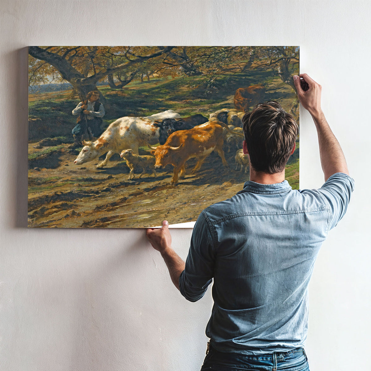 Un Berger Avec Son Troupeau By Rosa Bonheur