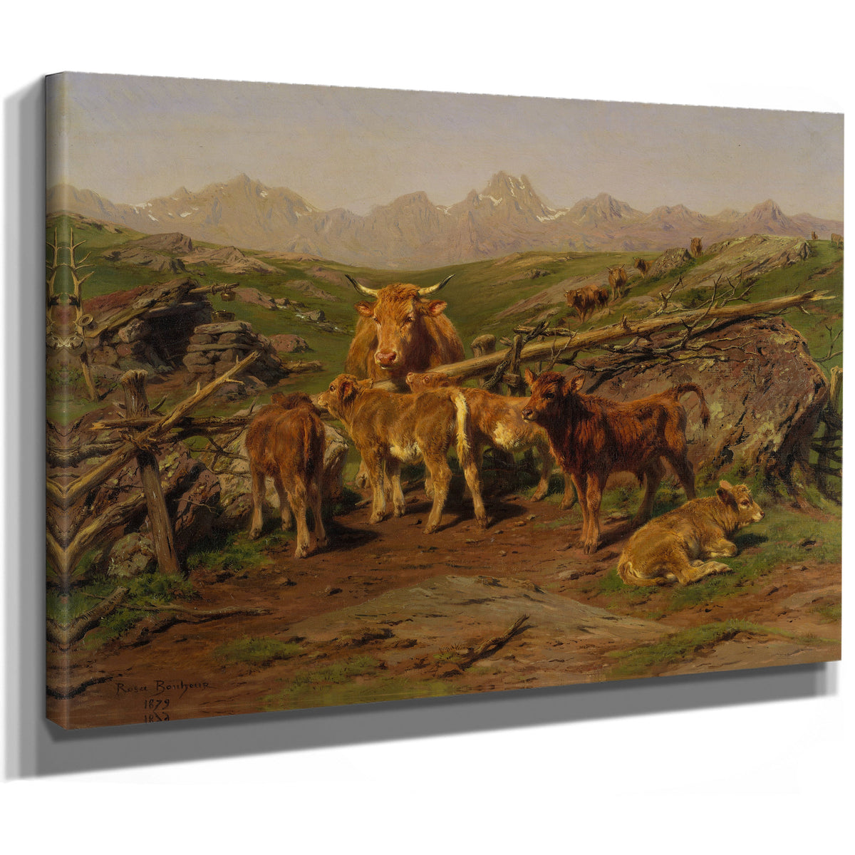 Weaning Calves By Rosa Bonheur