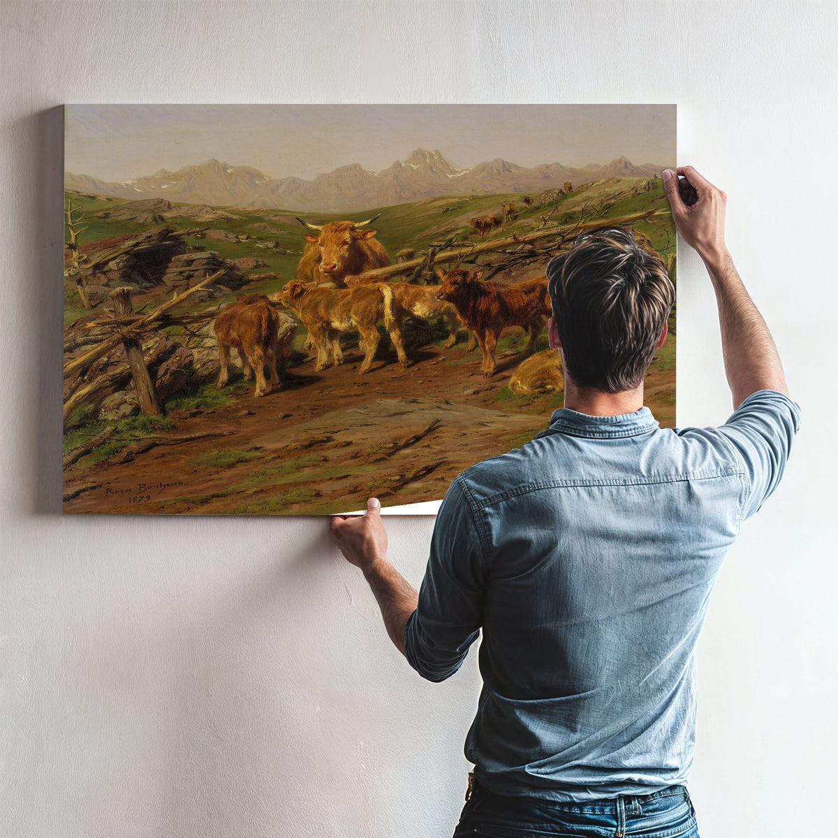 Weaning Calves By Rosa Bonheur