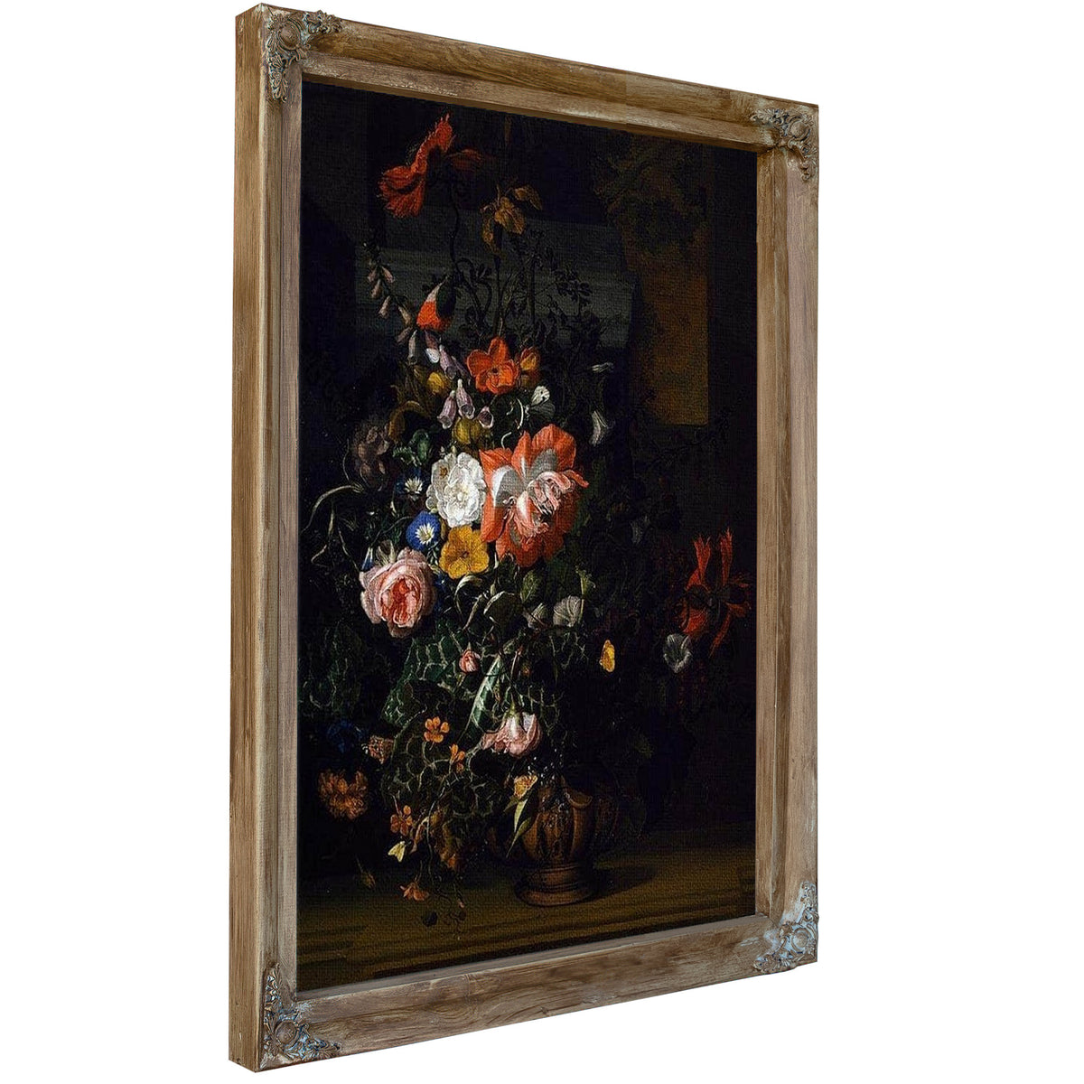 Roses Convolvulus Poppies And Other Flowers 1680 By Rachel Ruysch