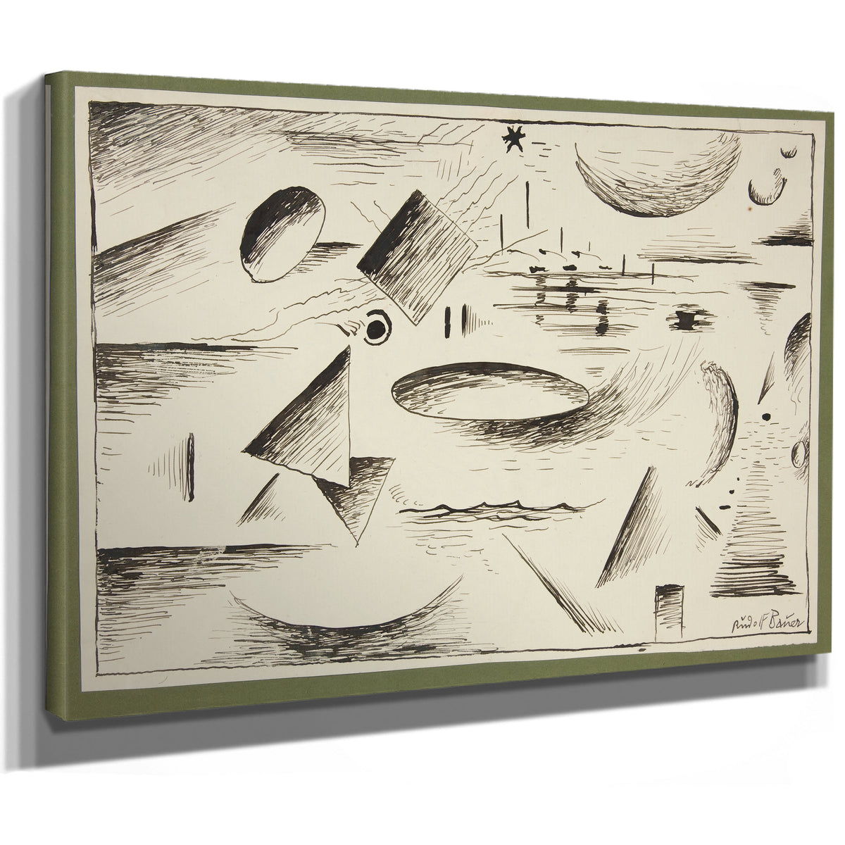 Untitled Abstract Forms 3 By Rudolf Bauer