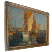 Sailboats In Harbor By Edgar Payne