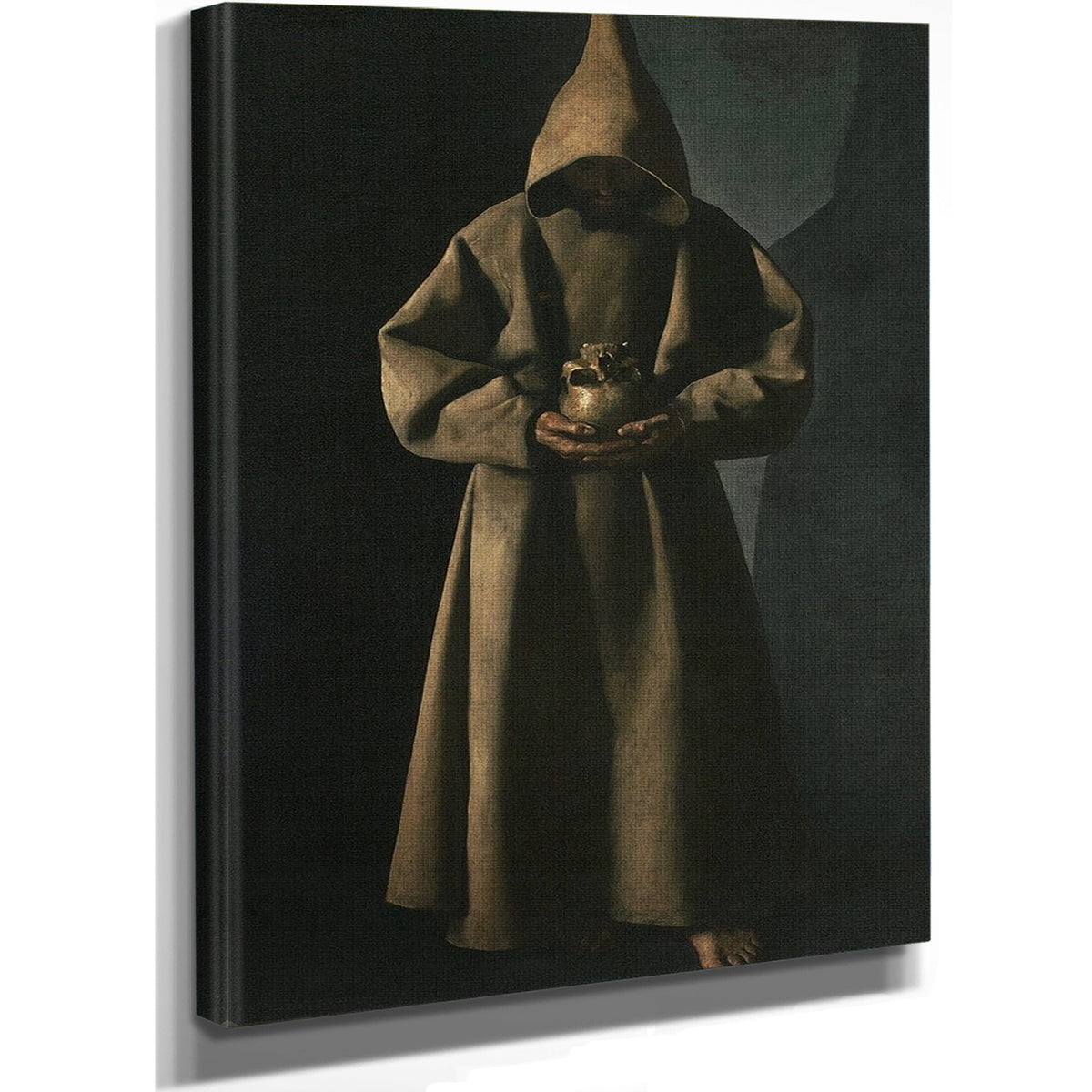 Saint Francis Of Assisi In His Tomb By Francisco De Zurbaran
