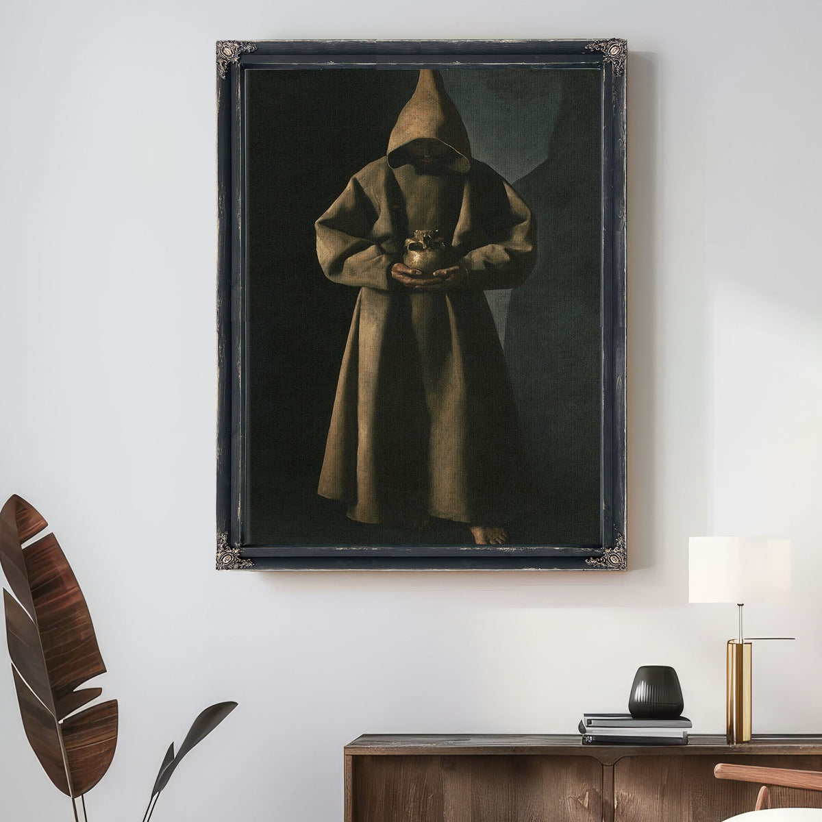 Saint Francis Of Assisi In His Tomb By Francisco De Zurbaran