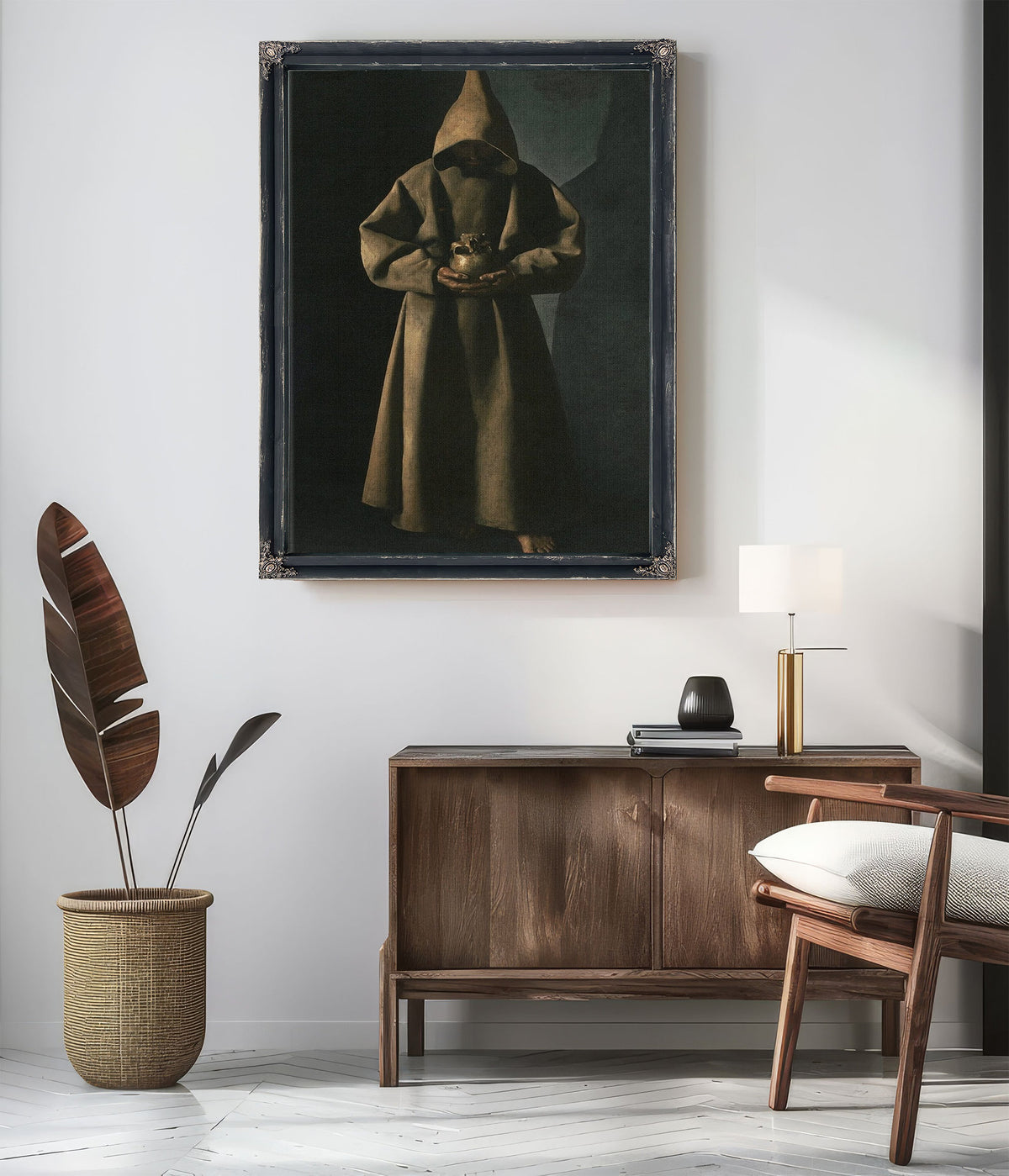 Saint Francis Of Assisi In His Tomb By Francisco De Zurbaran