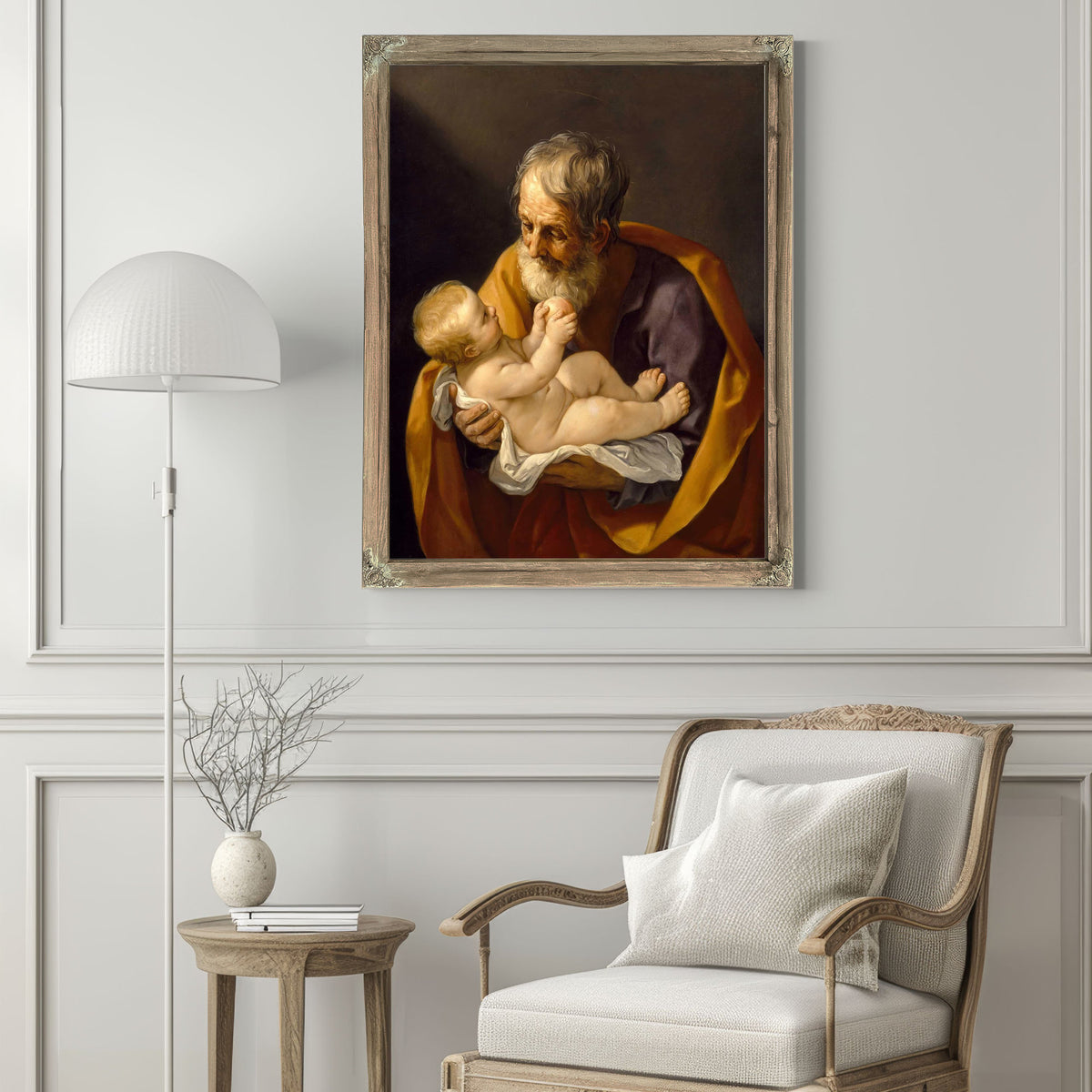 Saint Joseph And The Christ Child by Guido Reni