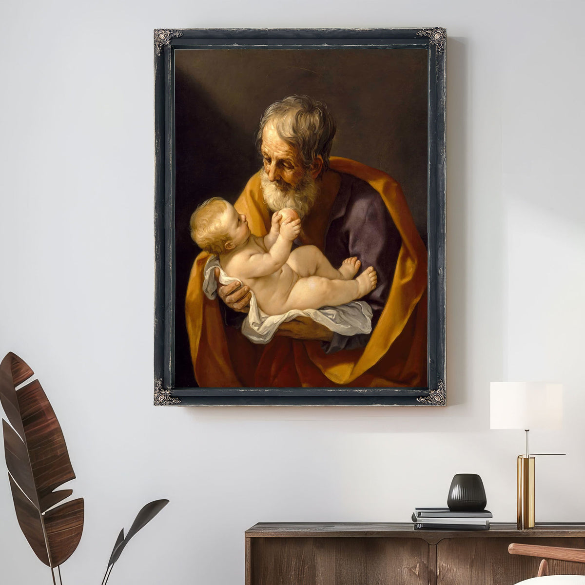 Saint Joseph And The Christ Child by Guido Reni