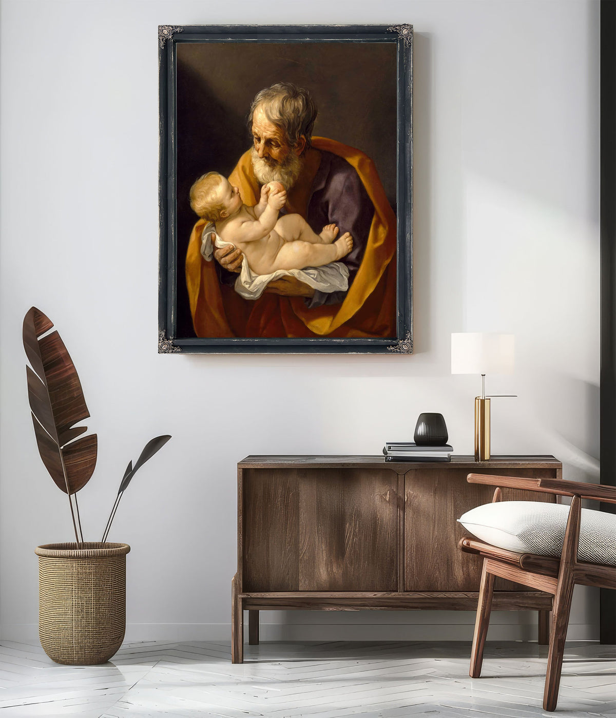 Saint Joseph And The Christ Child by Guido Reni