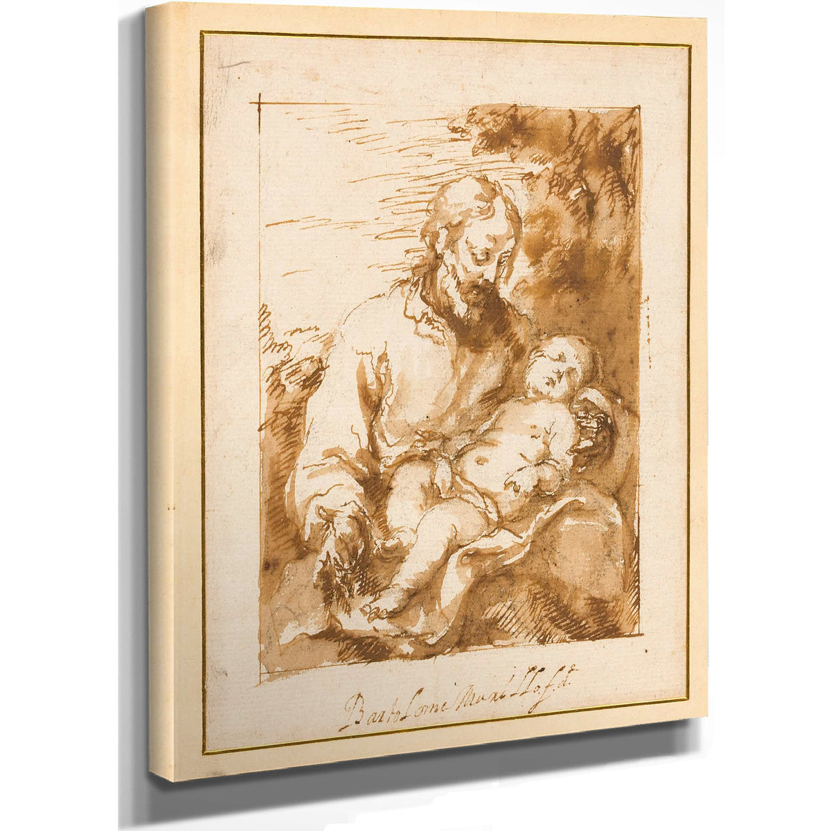 Saint Joseph And The Sleeping Christ Child by Bartolome Esteban Murillo