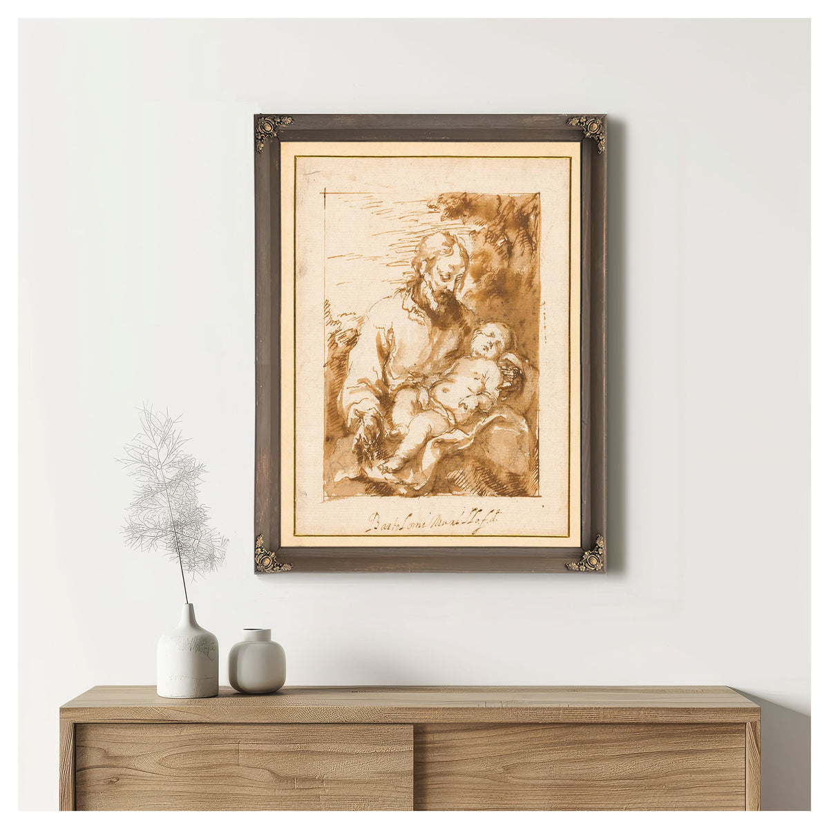 Saint Joseph And The Sleeping Christ Child by Bartolome Esteban Murillo