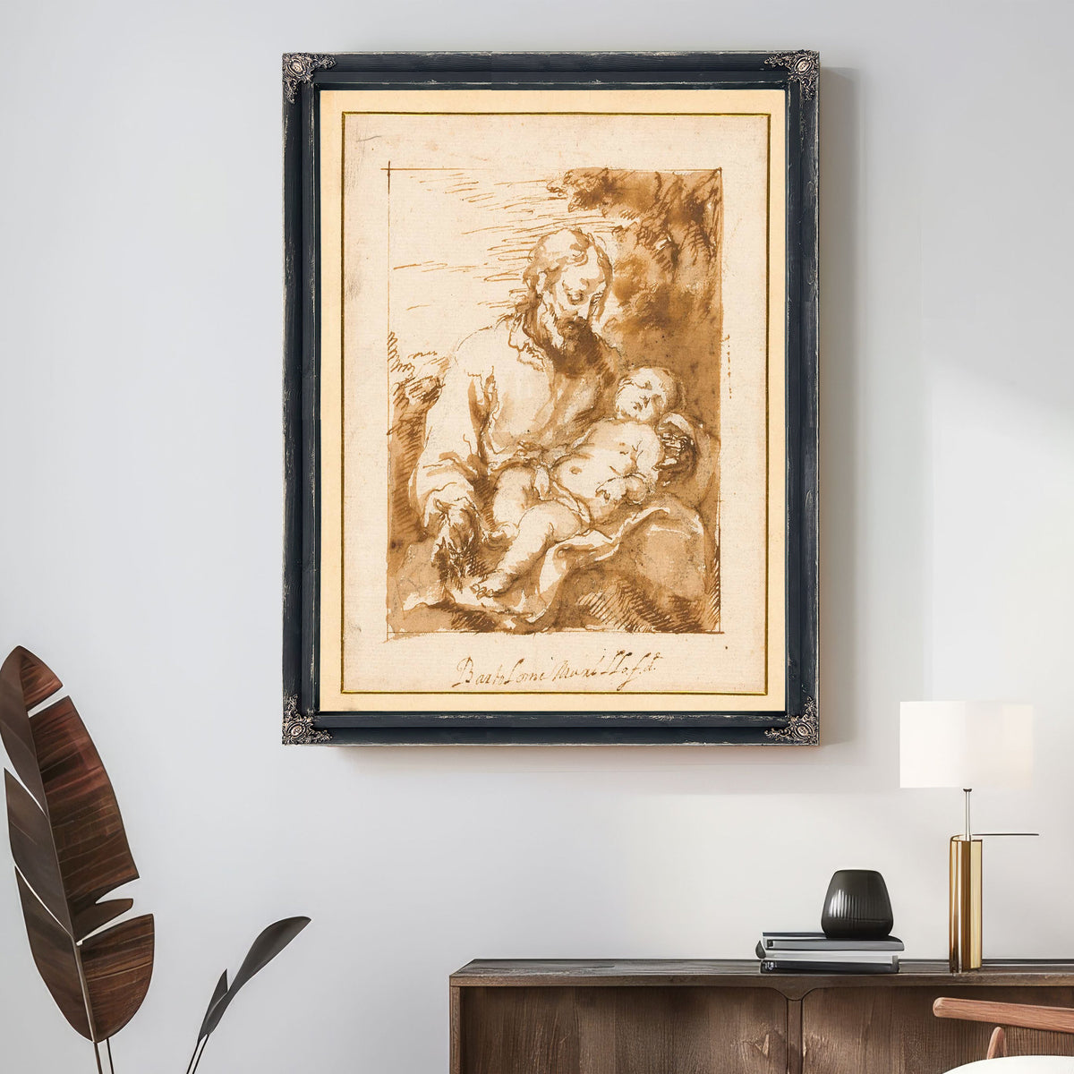 Saint Joseph And The Sleeping Christ Child by Bartolome Esteban Murillo