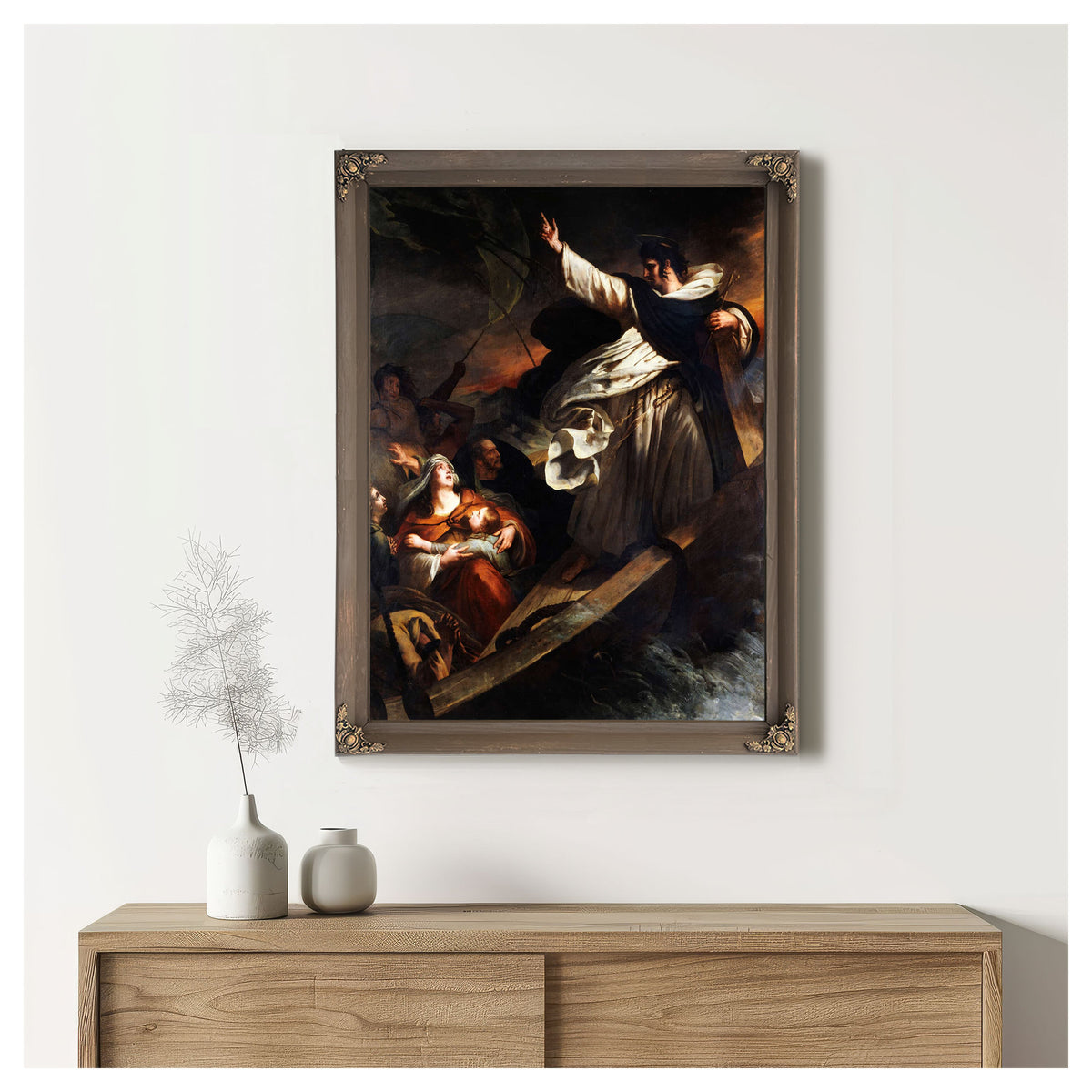Saint Thomas Aquinas Preaching Trust In God During The Storm by Ary Scheffer