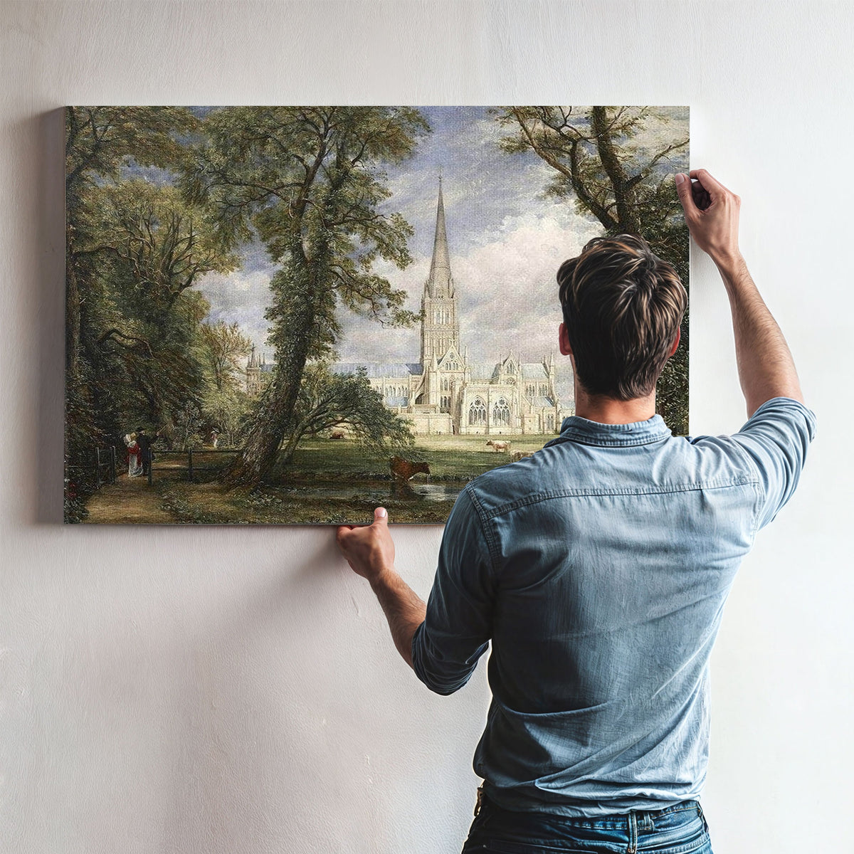 Salisbury Cathedral From The Bishop's Garden By John Constable