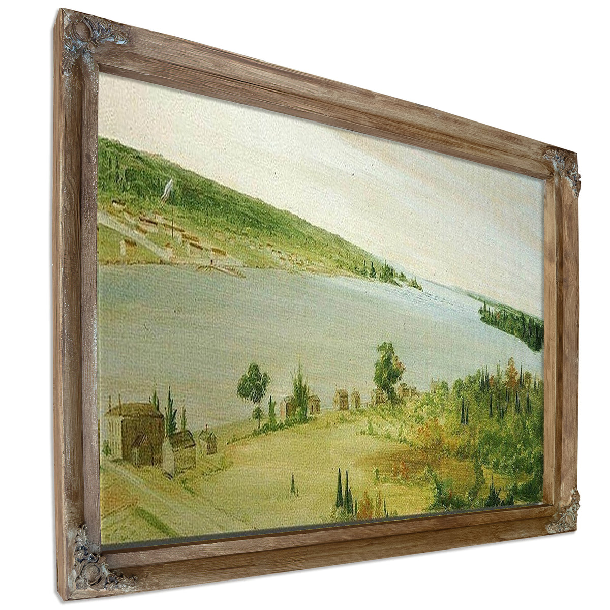 Sault Ste. Marie, Showing The United States Garrison In The Distance By George Catlin